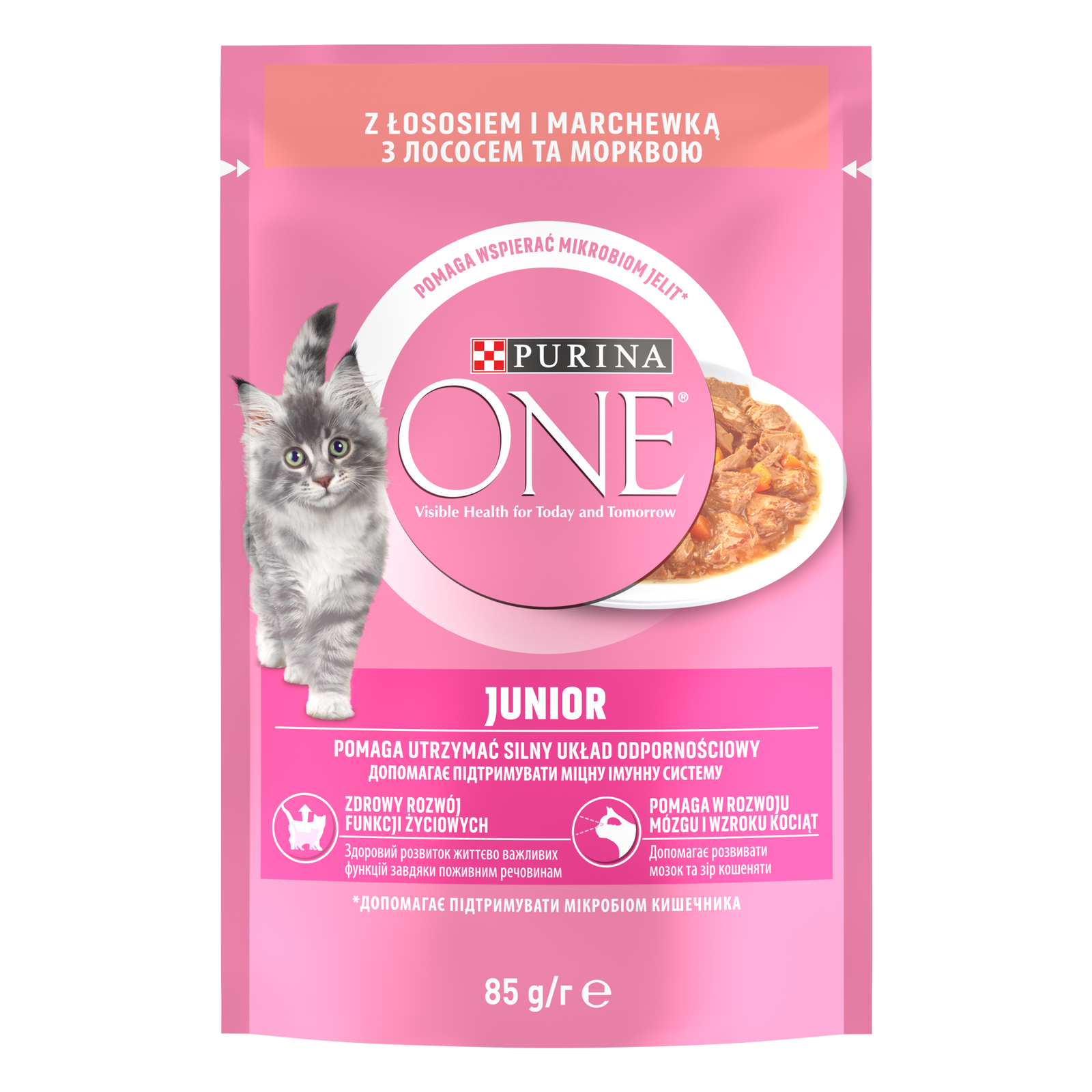 Purina One Junior Karma Dla Kociąt Z Łososiem I Marchewką 85g