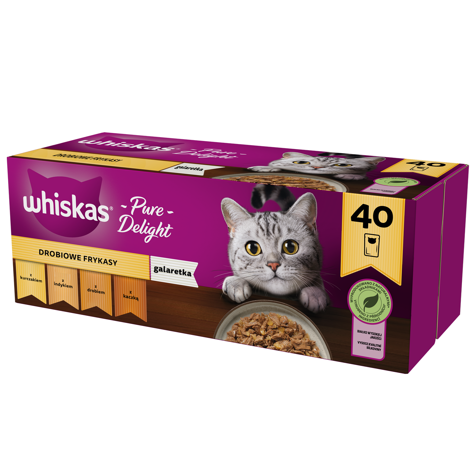 Whiskas Adult Saszetki 40 x 85g Drobiowe Frykasy Mokra Karma