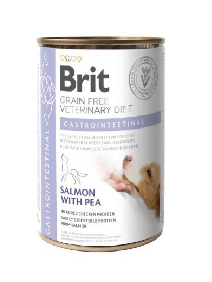 Brit Grain Free Veterinary Diet Dog Gastrointestinal Z Łososiem I Groszkiem 400g