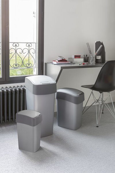 Curver Flip Bin Kosz Na Śmieci Szaro-Grafitowy 10l