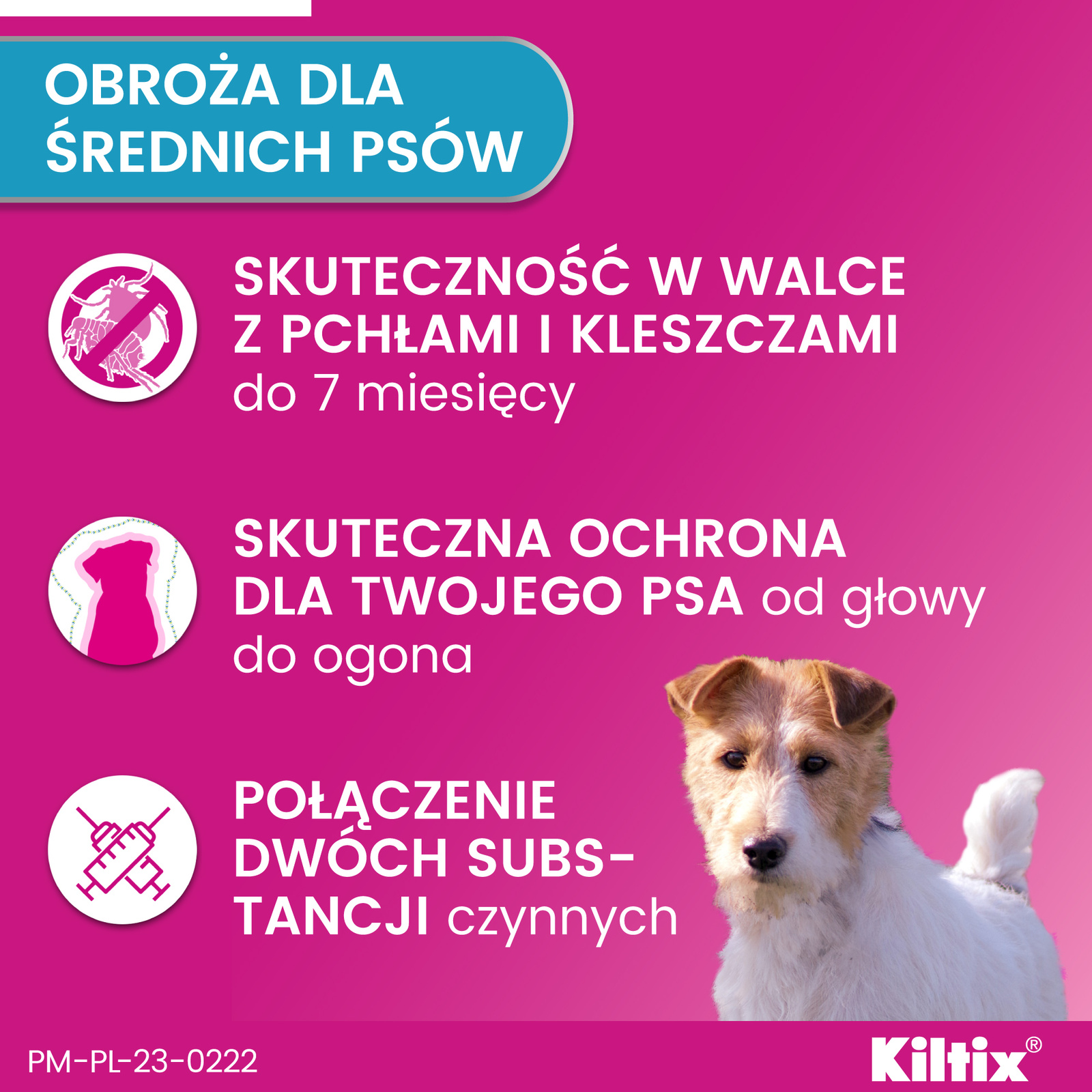 Bayer Kiltix Obroża Na Kleszcze I Pchły Dla Psa 53cm