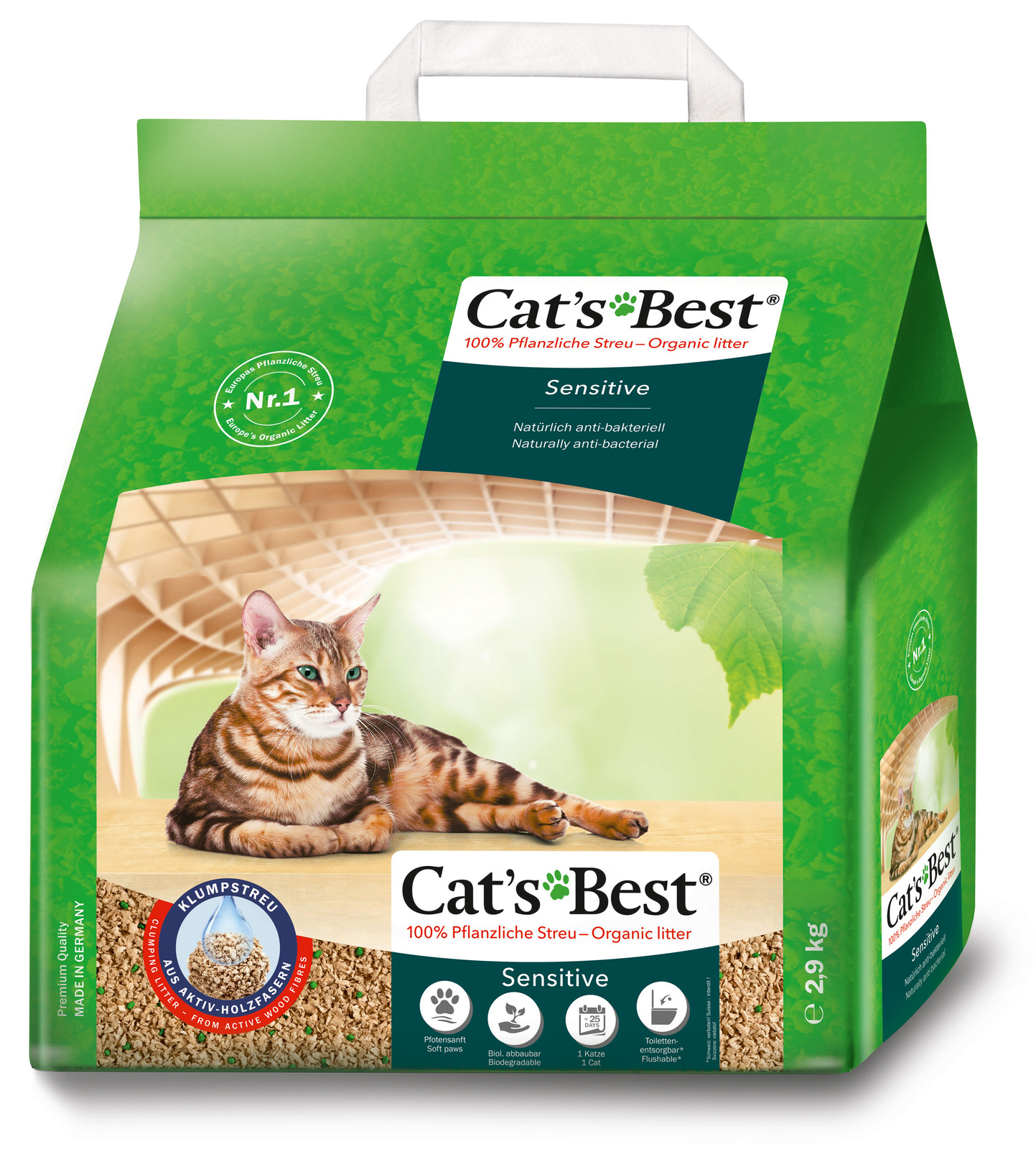 JRS Cats Best Sensitive Green Power 8L/2,9kg