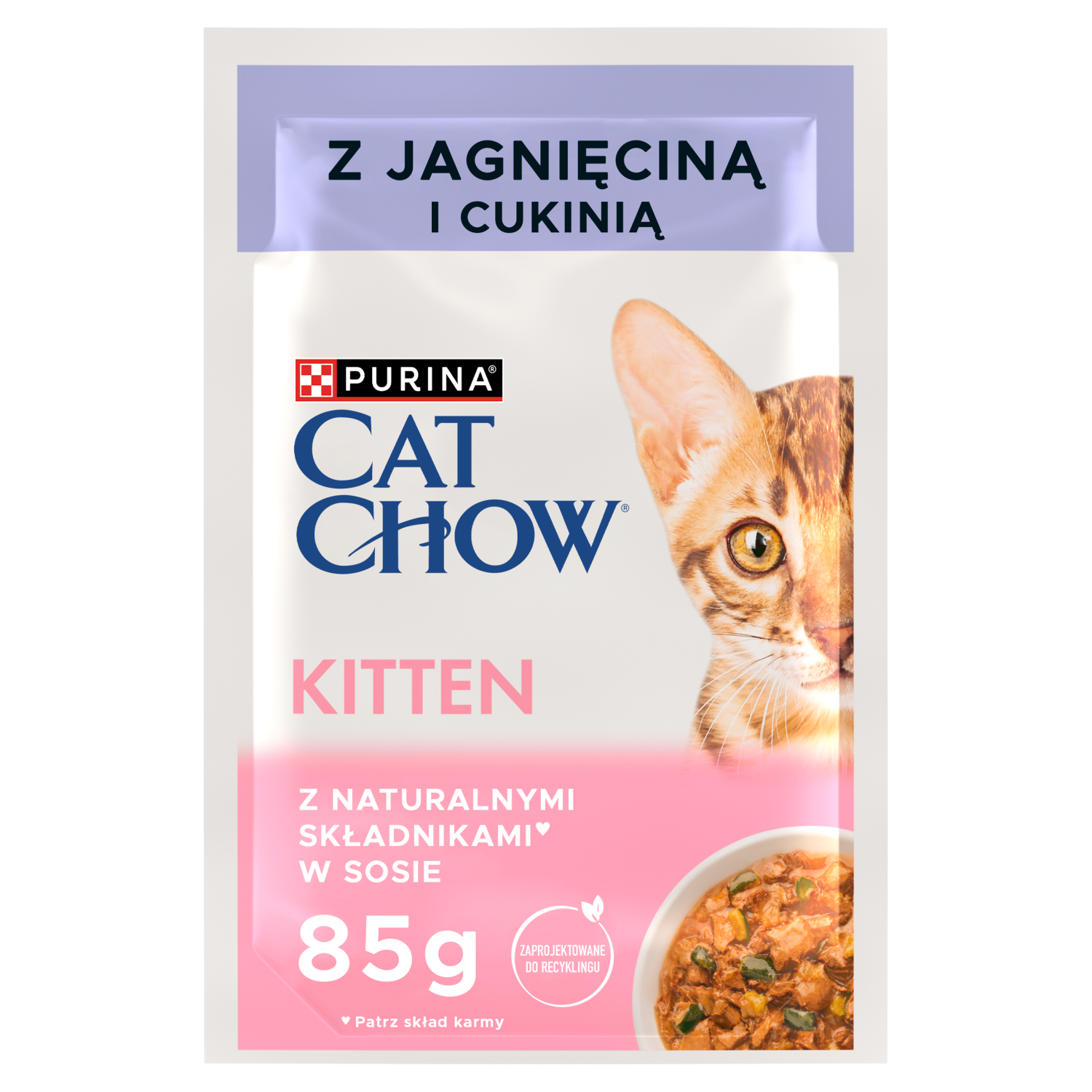 Purina Cat Chow Kitten Karma Z Jagnięciną I Cukinią W Sosie 85g