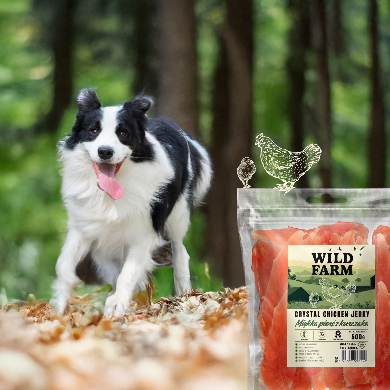 WILD FARM Miękka Pierś Z Kurczaka Przysmak Dla Psa 500G