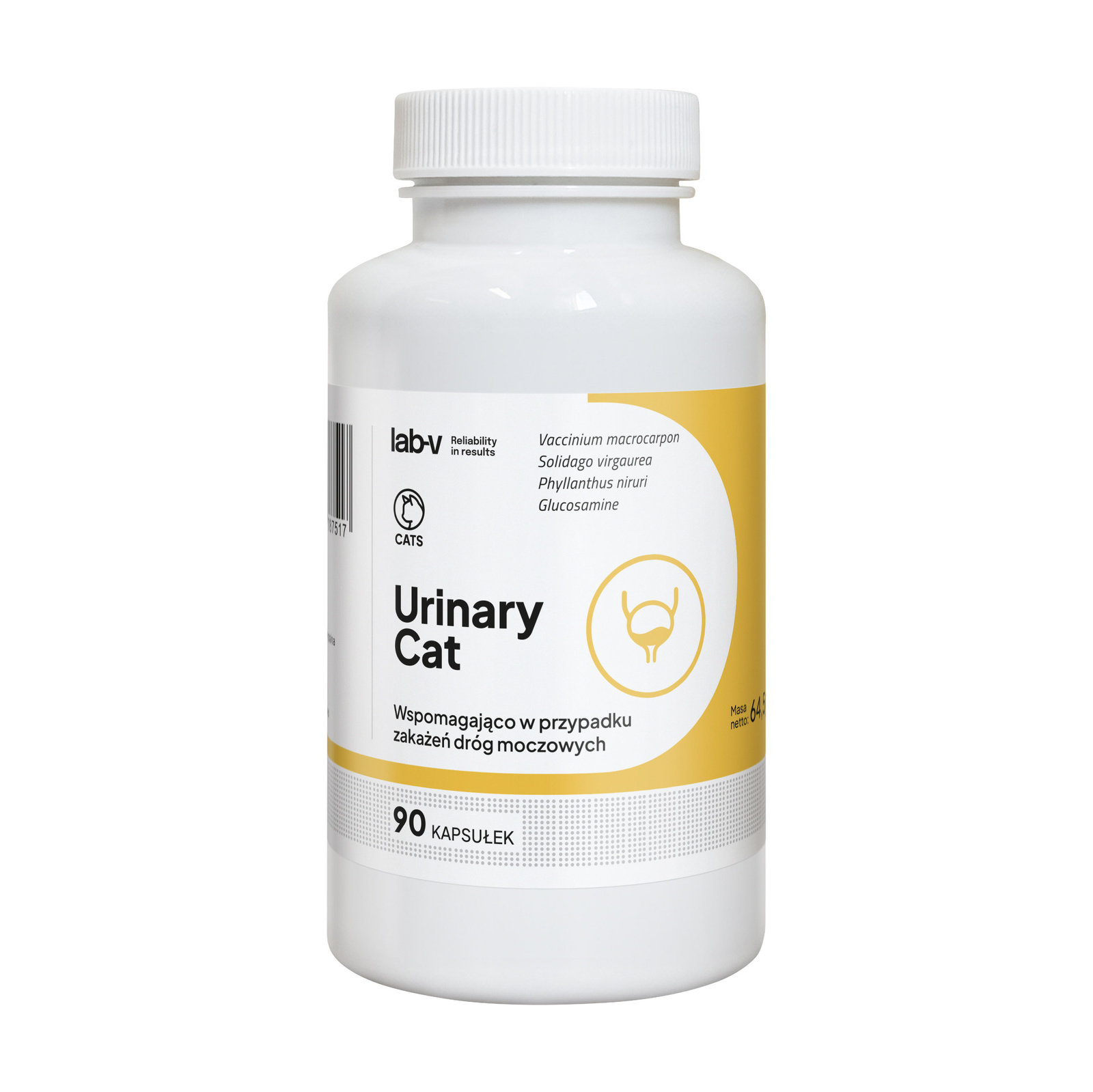Lab-v Urinary Cat Wsparcie Układu Moczowego Dla Kotów 90 Kapsułek