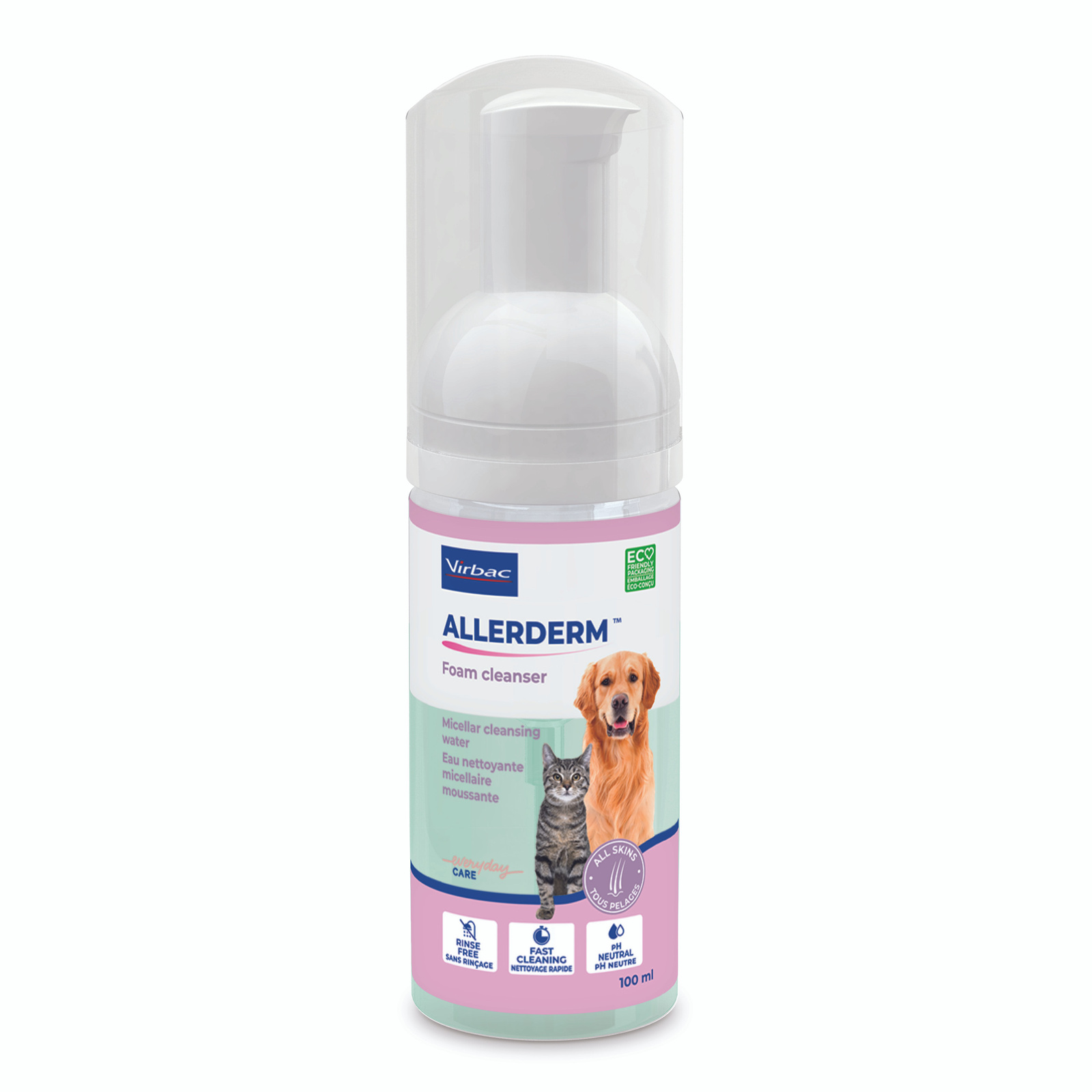 Virbac Allerderm Pianka Oczyszczająca Dla Psa I Kota 100ml