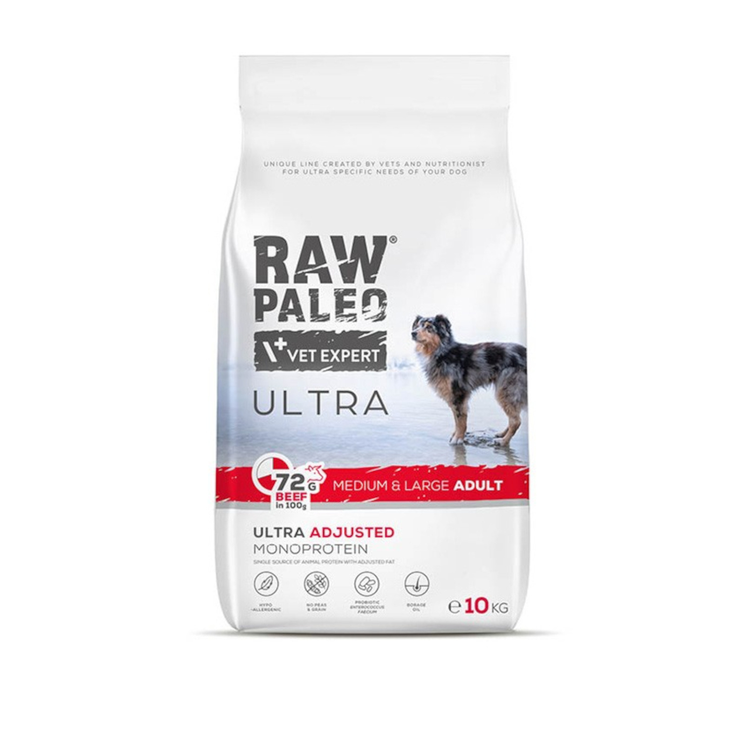 VetExpert Raw Paleo Ultra Beef Adult Medium/Large 10kg