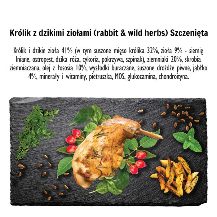 PAKA ZWIERZAKA Seven’th Heaven Królik i Dzikie Zioła "Puppy" 1,5kg