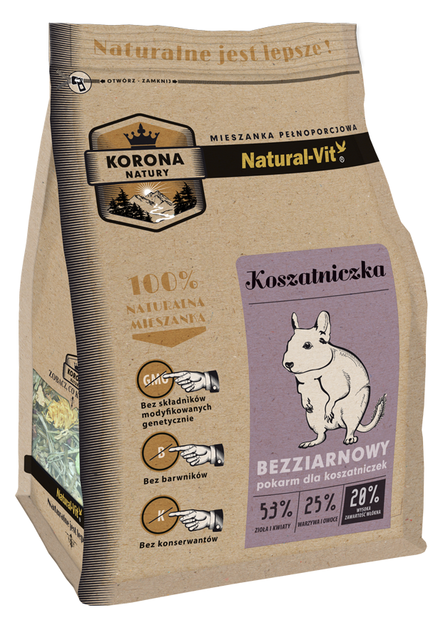 KORONA NATURY Natural-Vit Pokarm Dla Koszatniczki 750g