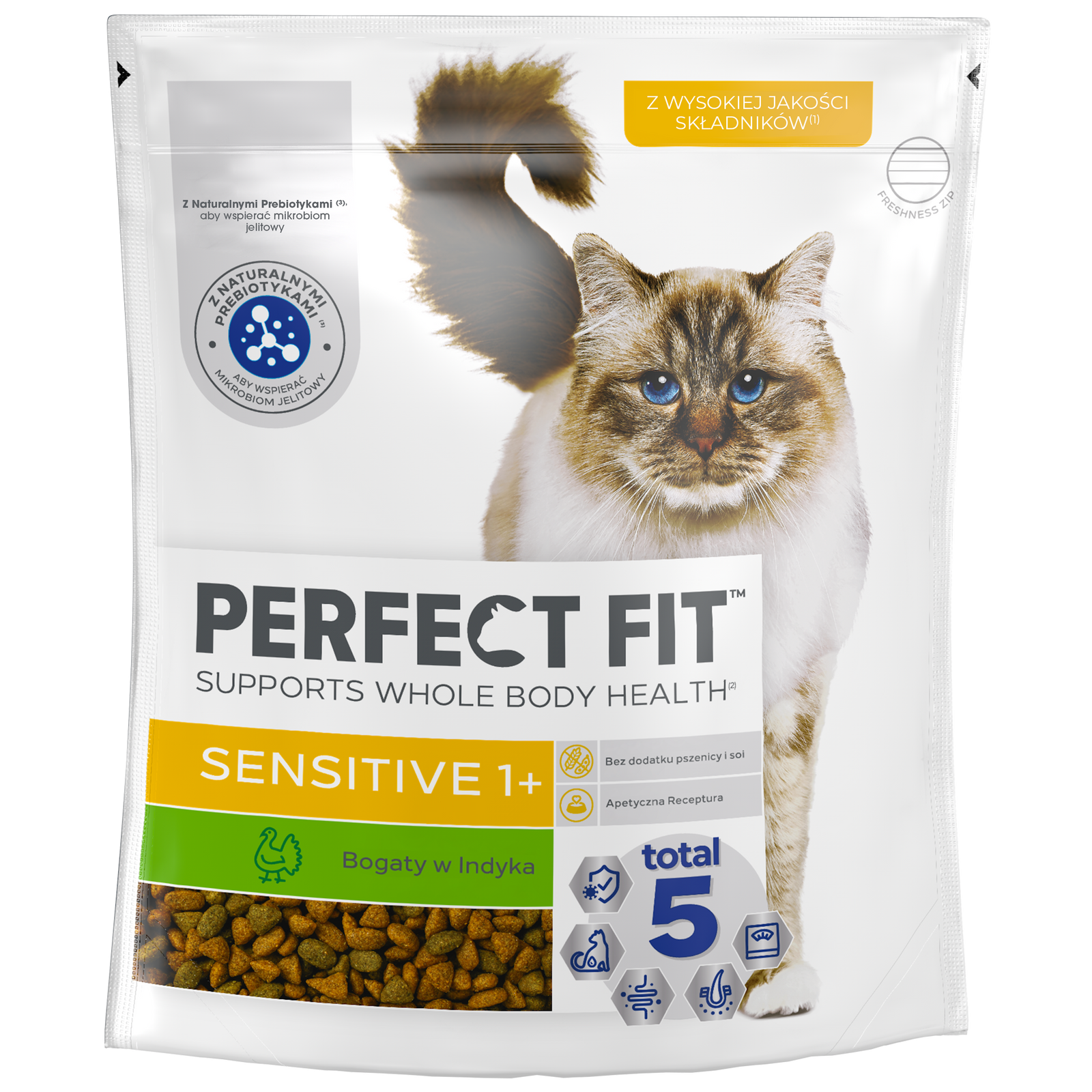 PERFECT FIT Sensitive 1+ Z Indykiem 750g