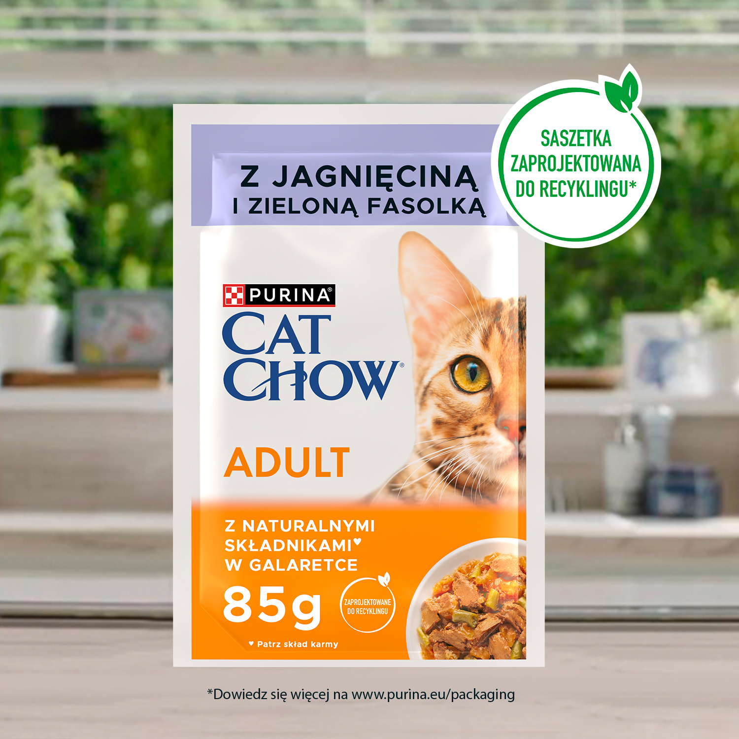 Purina Cat Chow Adult Jagnięcina I Zielona Fasolka 85g