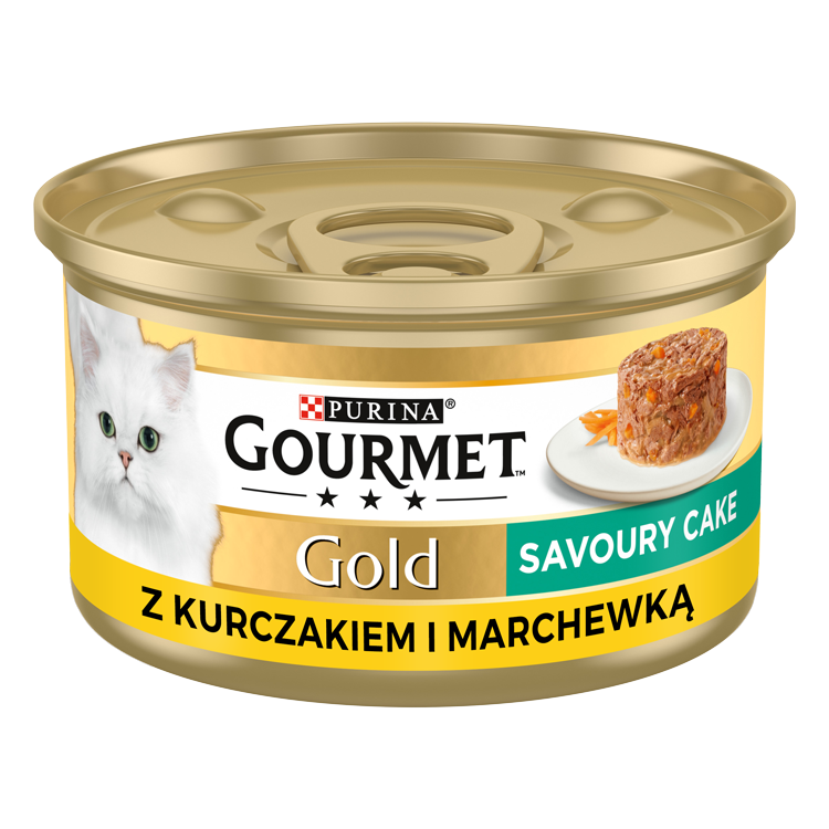 Purina Gourmet Gold Savoury Cake z kurczakiem i marchewką 85g