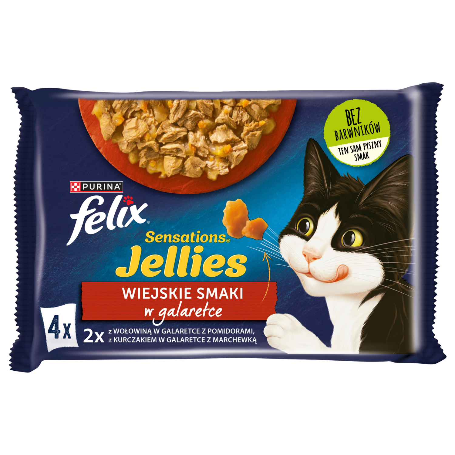 Felix Sensations Jellies Karma Dla Kota Wiejskie Smaki W Galaretce 4x85g