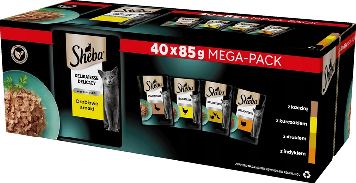 Sheba Delicacy Drobiowe Smaki W Galaretce Karma Dla Kota 40x85g