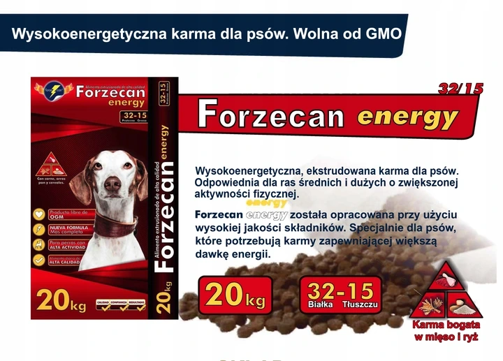Forzecan Energy 51% mięsa BezGMO 20kg