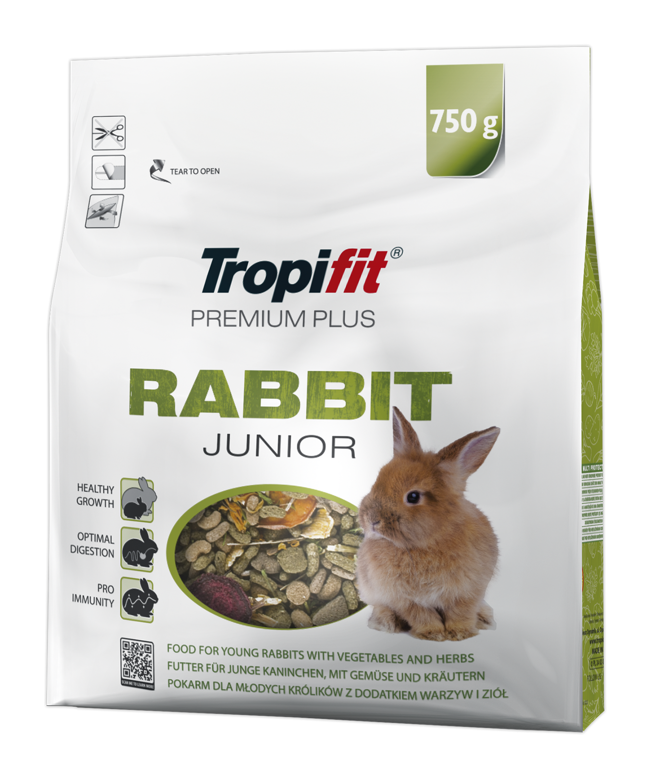 Tropifit Premium Plus Rabbit Junior 750g