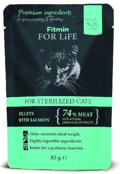 Fitmin Cat For Life Sterilized Salmon 85g