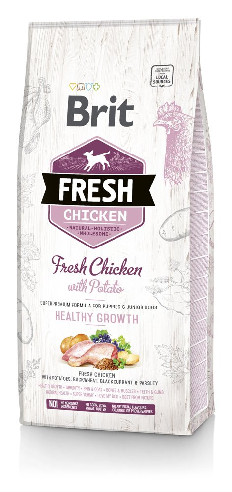 Brit Fresh Chicken & Potato Puppy Healthy Growth 12kg