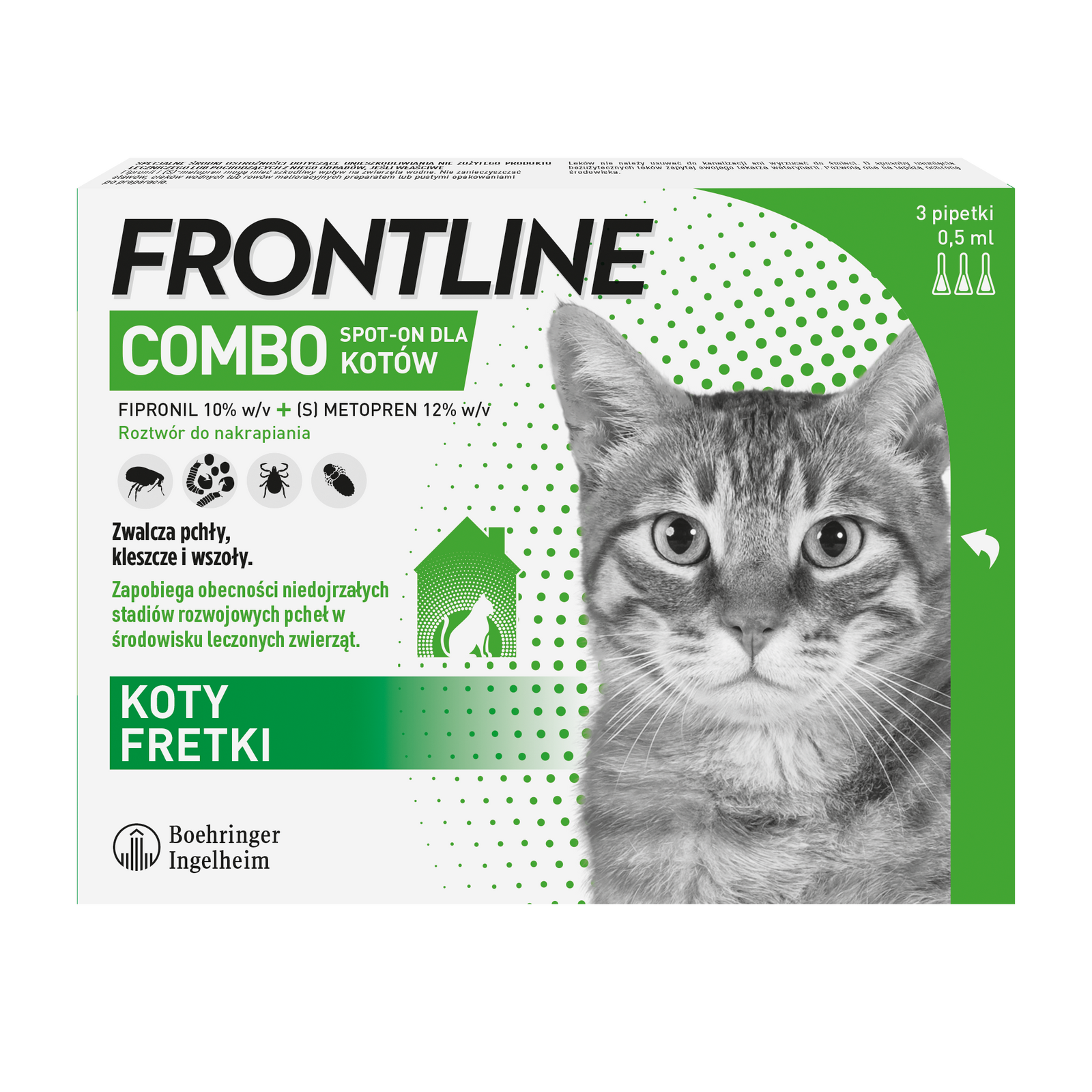 FRONTLINE Combo Spot-On Dla Kotów 3x0,5ml