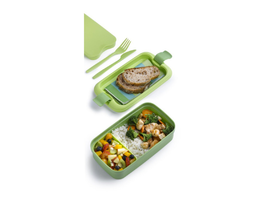 Curver Lunch&Go Pojemnik Ze Sztućcami Niebieski