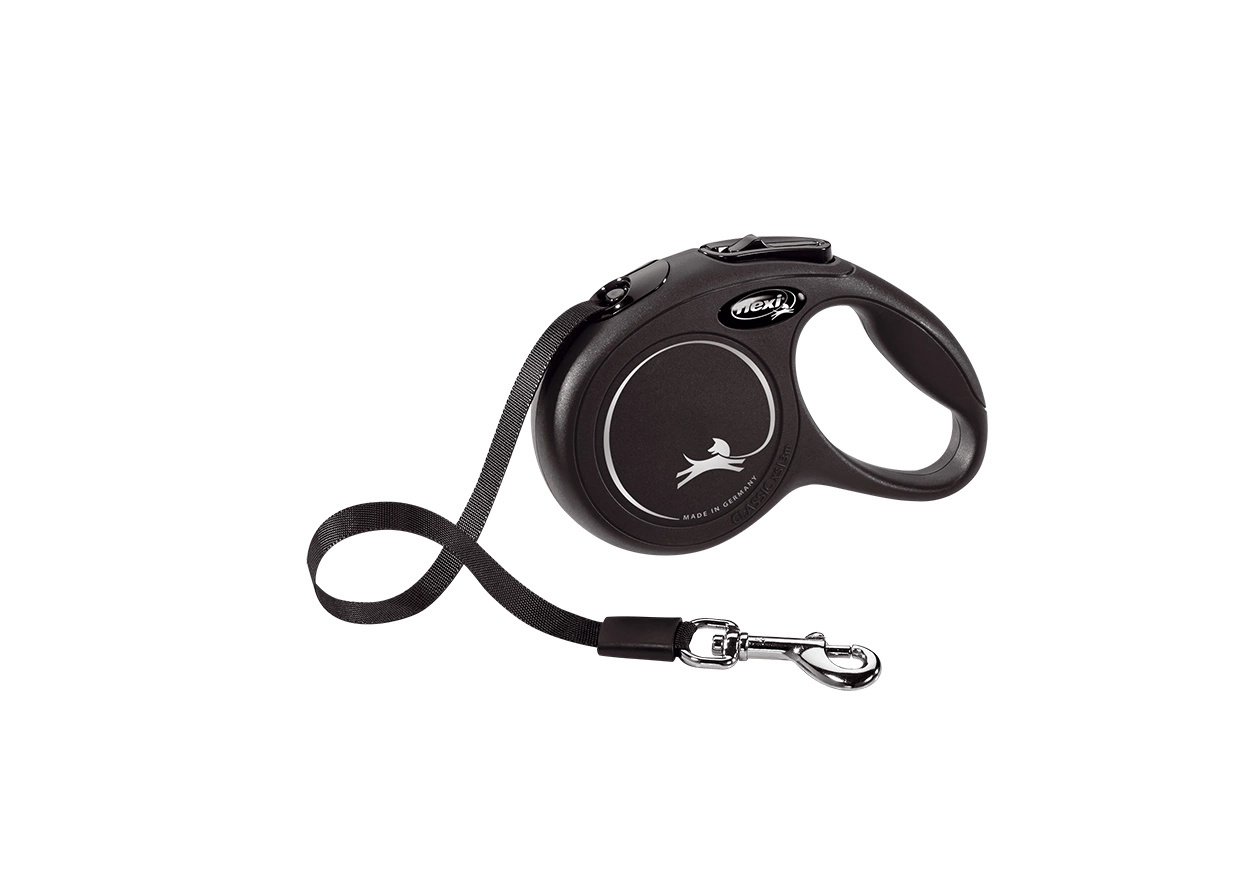 Flexi Smycz New Classic XS Taśma 3m Do 12kg Czarna