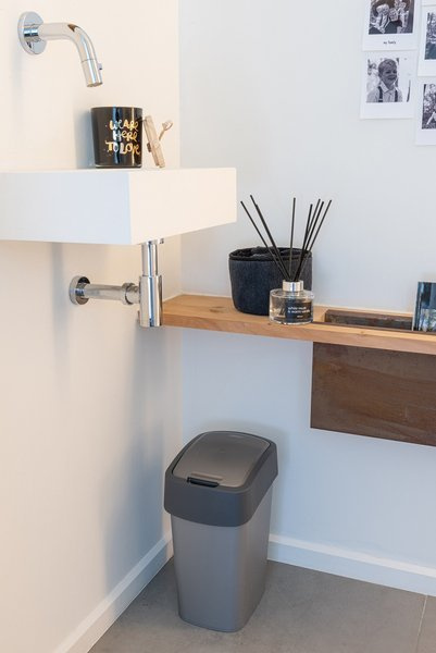 Curver Flip Bin Kosz Na Śmieci Szaro-Grafitowy 10l