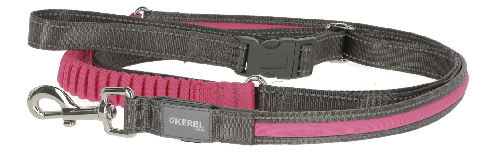 KERBL Smycz Podświetlana Light & Reflex Do Biegania Różowa 250cm