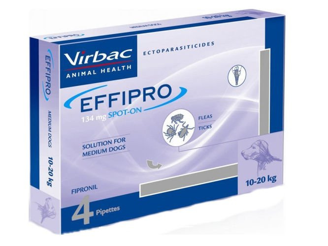 EFFIPRO  Spot-On pies M 10-20 kg (pipeta 4 x 1,34ml)
