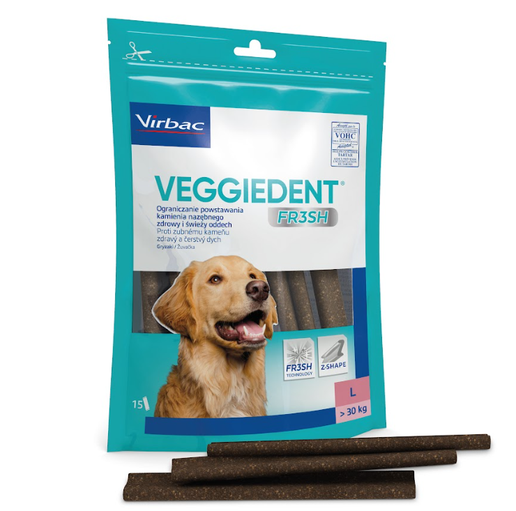 Virbac Veggiedent Fresh Gryzak L (>30kg) 15sztuk