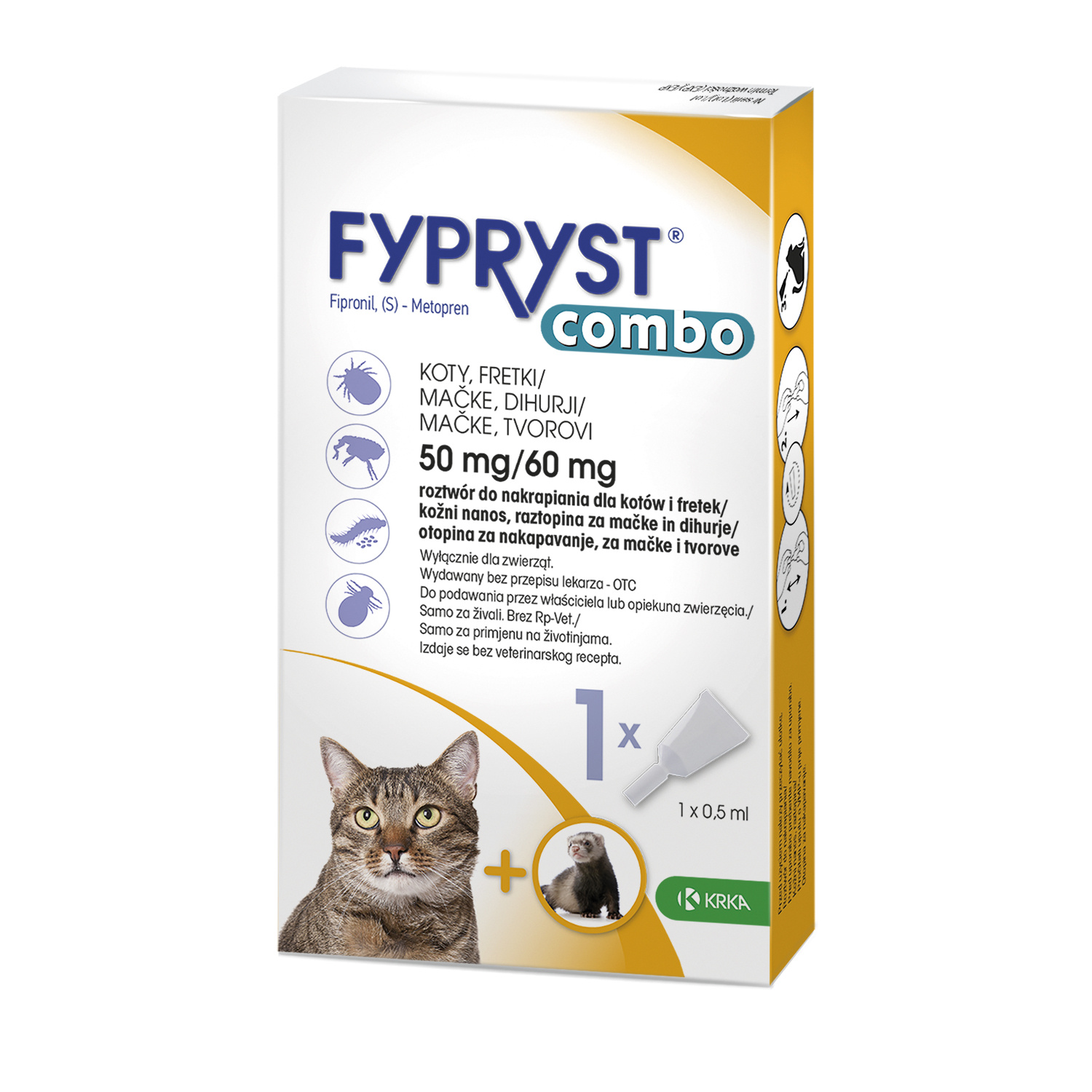 Krka Fypryst Combo Dla Kota 50mg–60mg/0,5ml 1 Pipeta