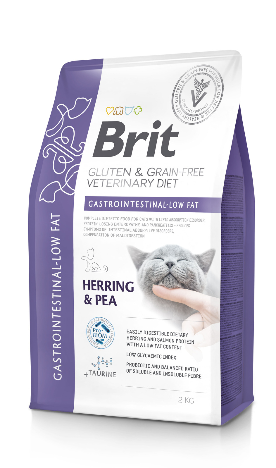 Brit GF Veterinary Diets Cat Gastrointestinal-Low Fat 2kg