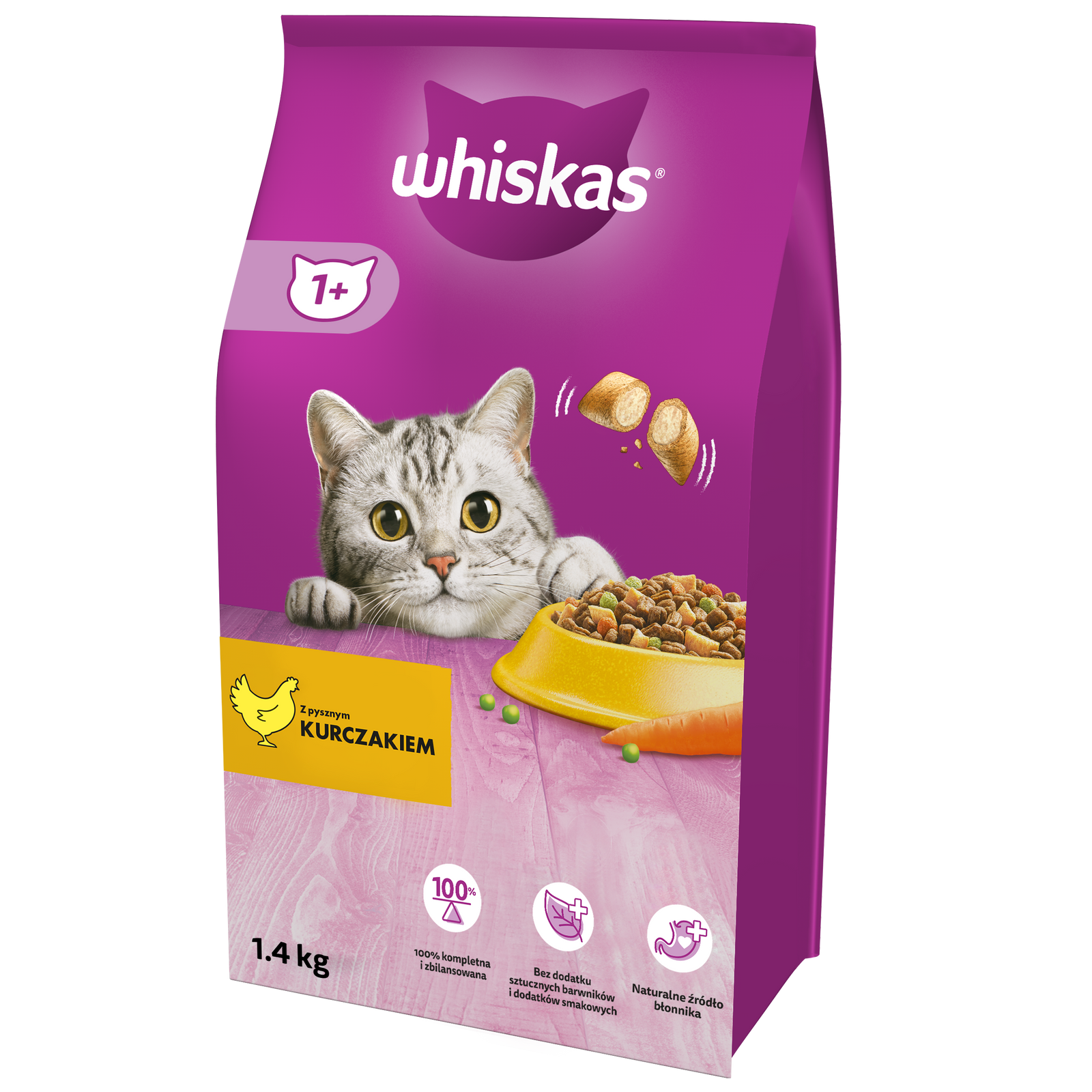 Whiskas Adult Karma Sucha Dla Kotów Kurczak 1,4kg
