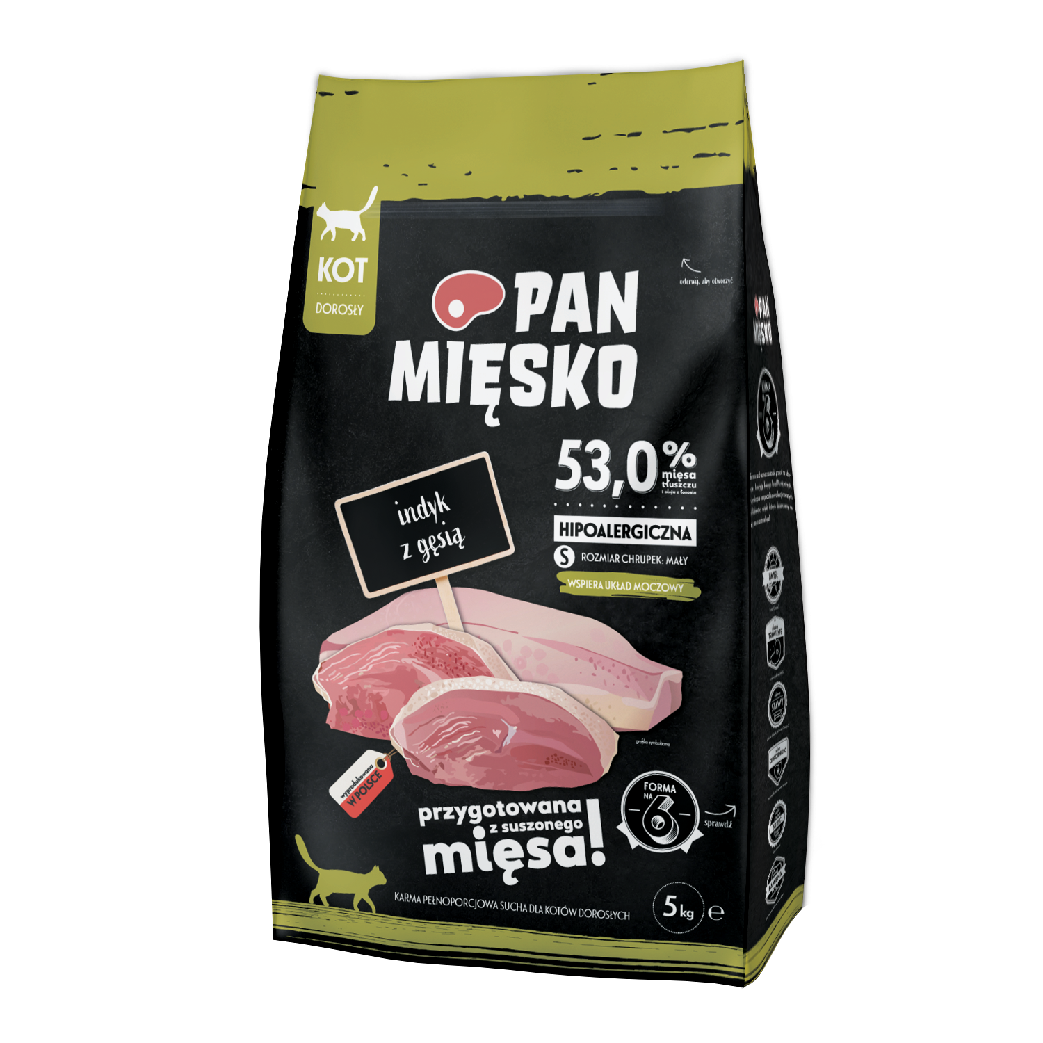 PAN MIĘSKO Indyk Z Gęsią S Dla Kota 5kg