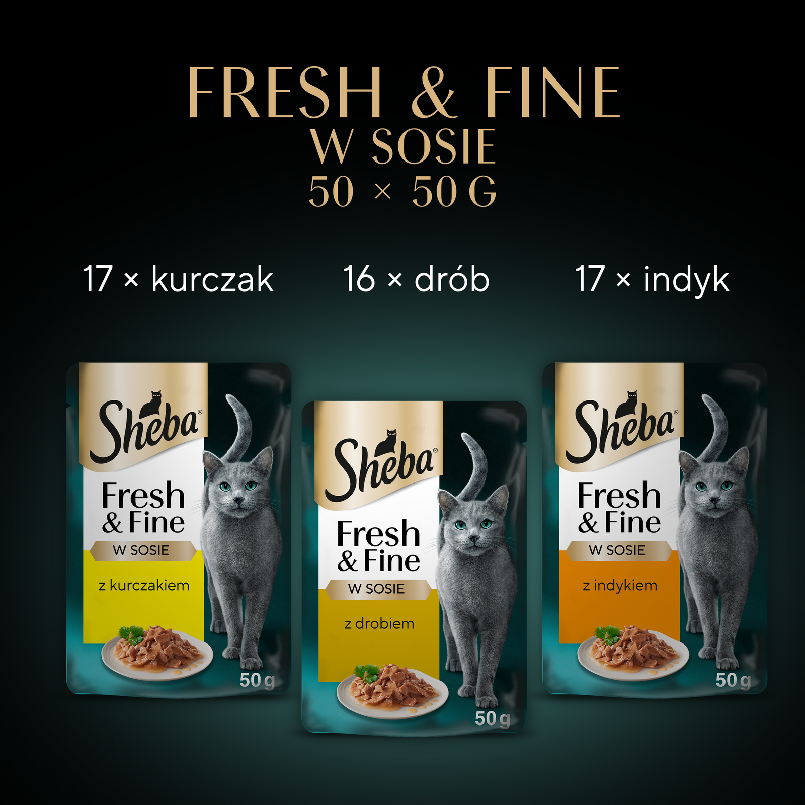Sheba Fresh & Fine Saszetka 50x50g