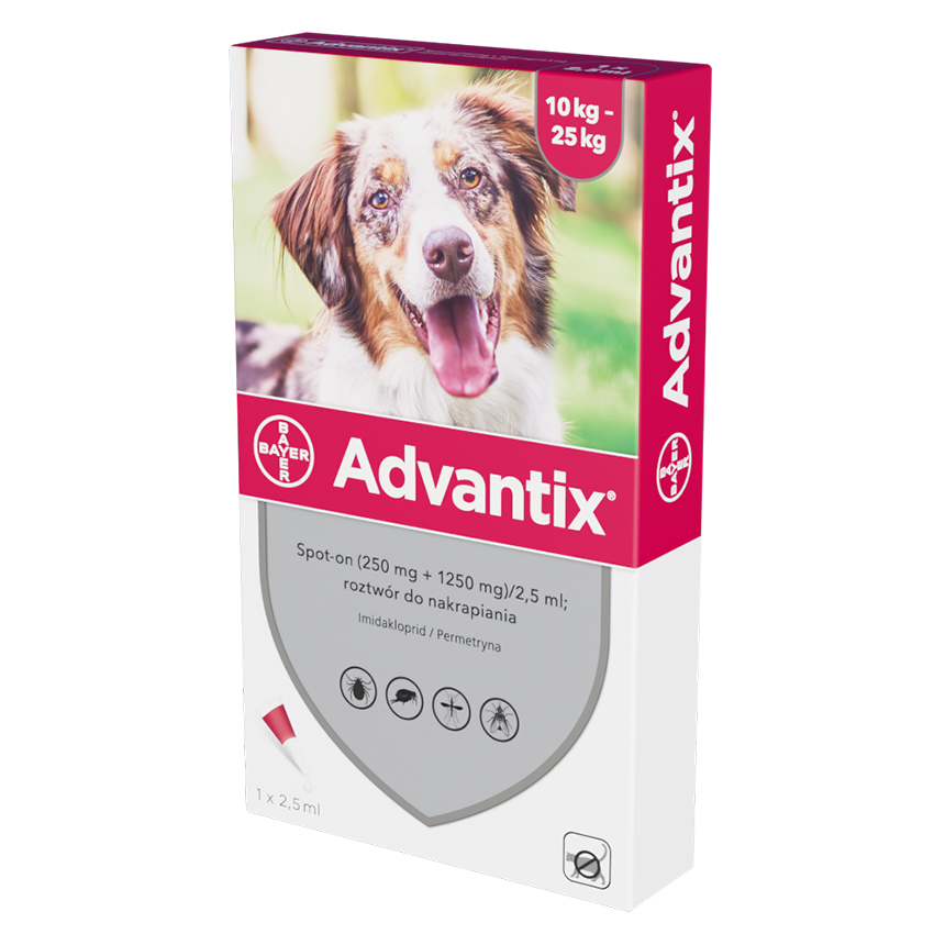 Bayer Advantix Krople Na Kleszcze I Pchły 2,5ml