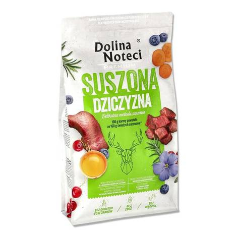 DOLINA NOTECI Premium Dziczyzna 9 kg – suszona karma dla dorosłych psów
