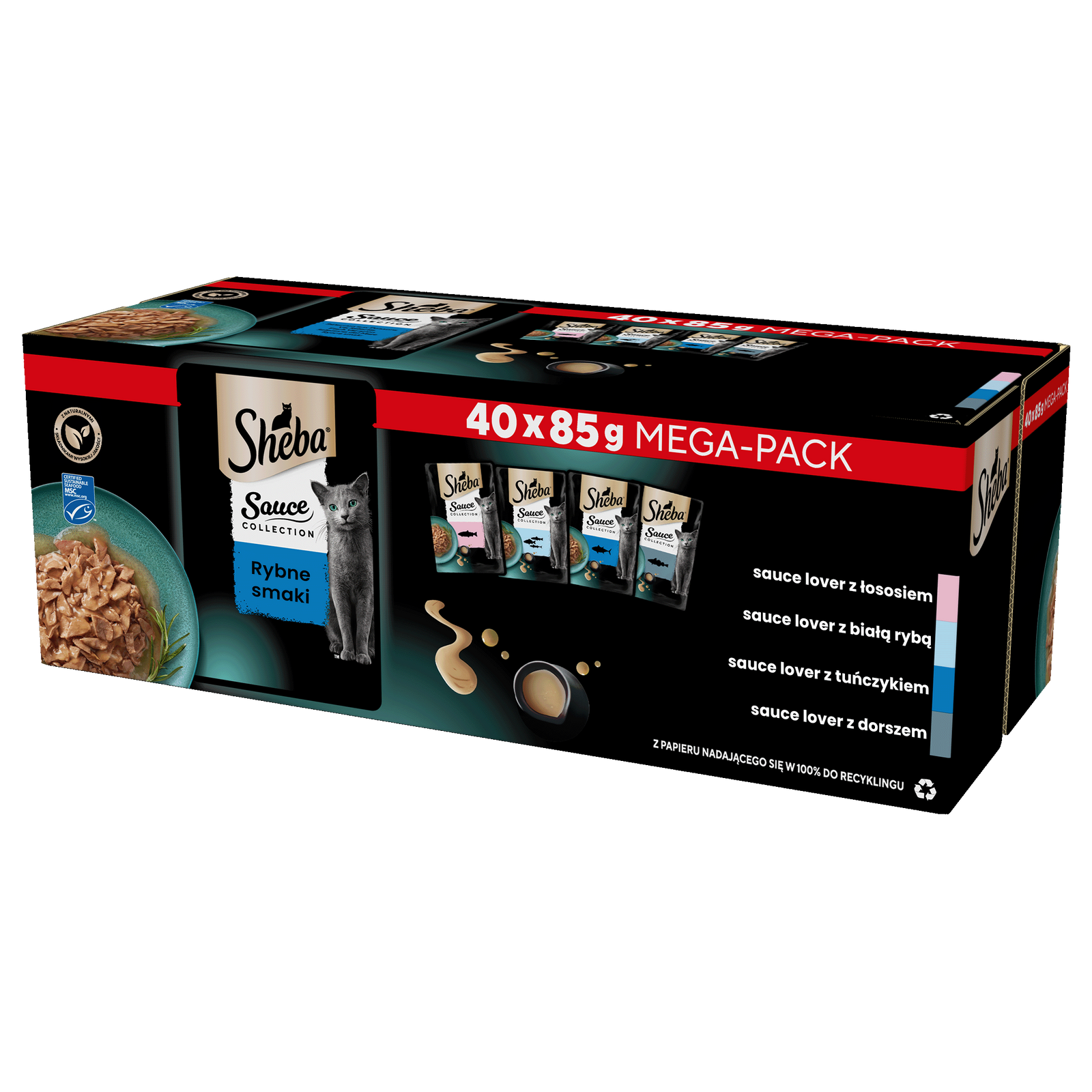 Sheba Sauce Collection Karma Dla Kota Rybne Smaki 40x85g