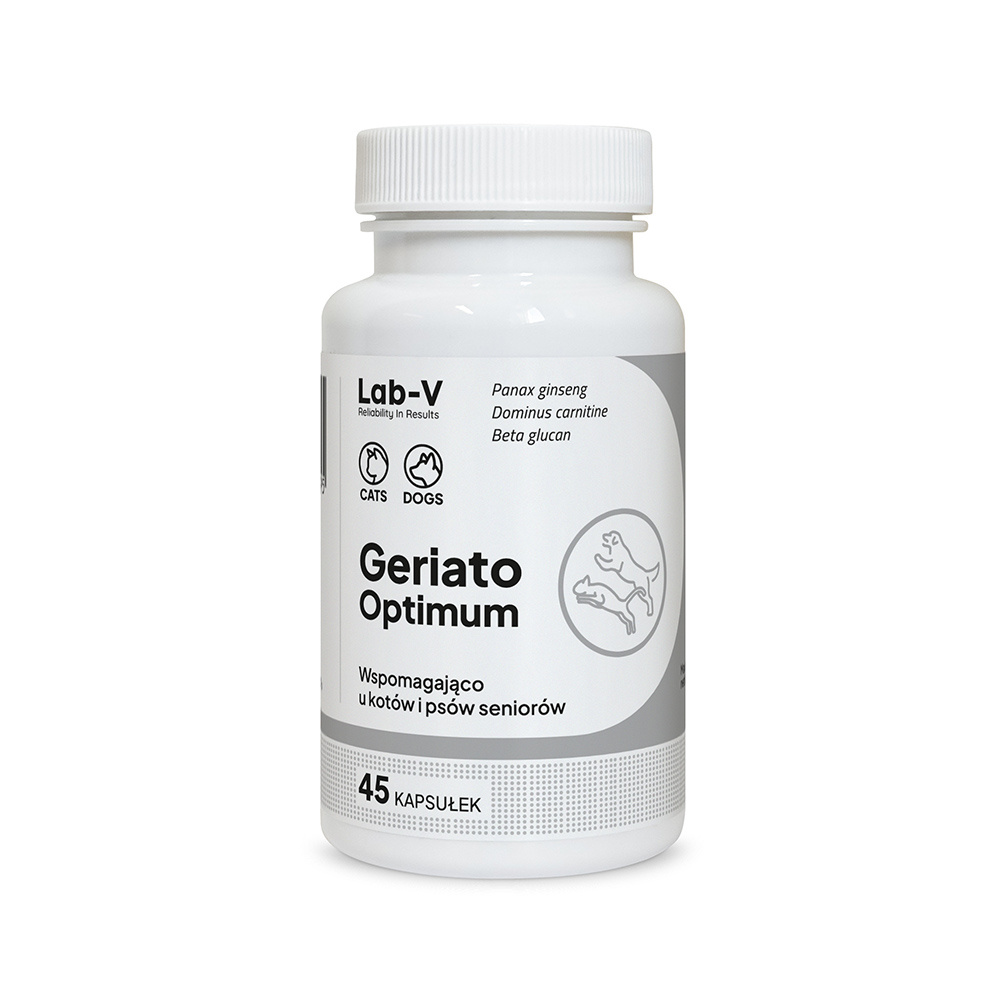 Lab-v Geriato Optimum Wspomaganie Zdrowia Seniorów Dla Psów I Kotów 45 Kapsułek