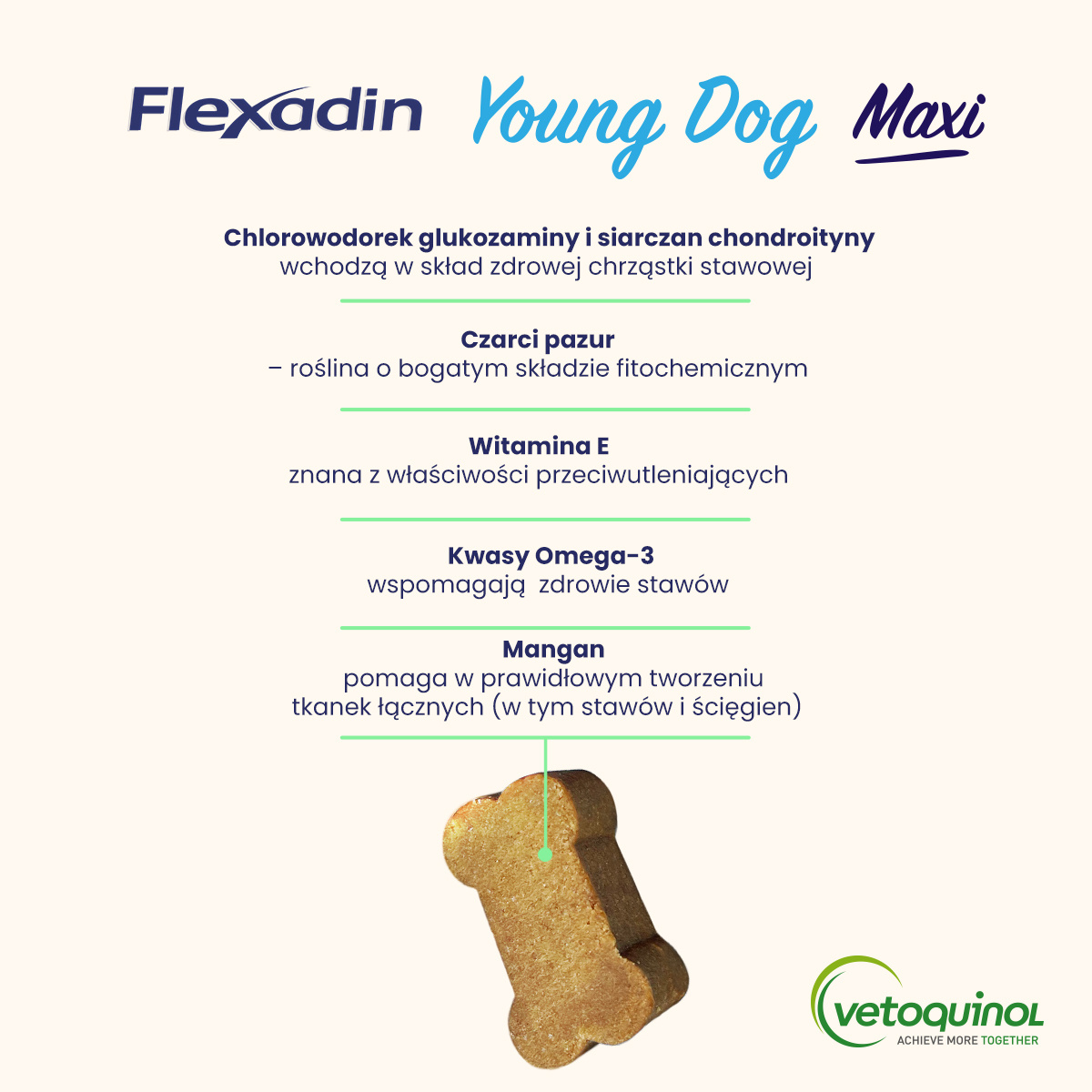 Vetoquinol Flexadin Young Dog Maxi Kąski Dla Psa 60 Sztuk